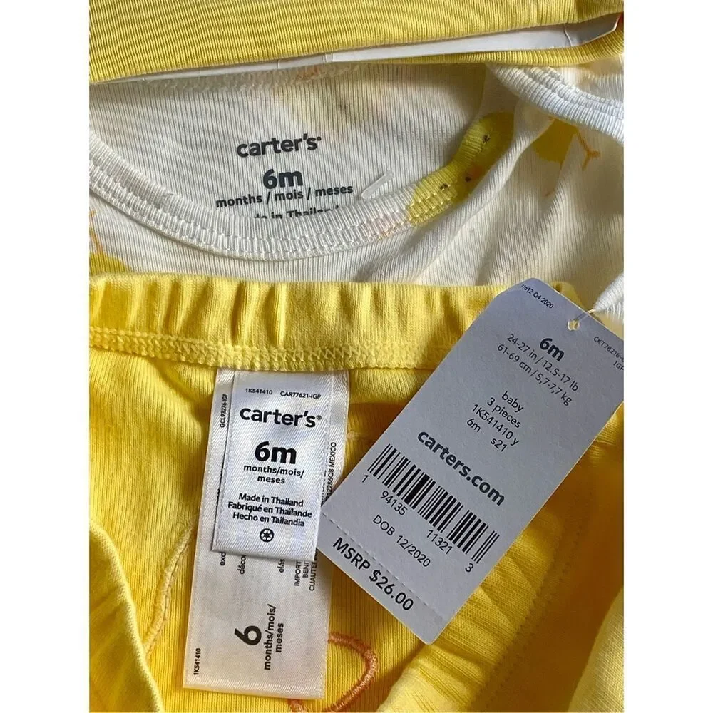 CARTER’S  6M BABY Chick Bodysuit Pants & Hat Set - Picture 10 of 10